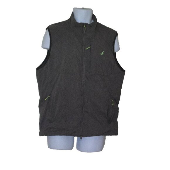 Peter Millar Crown Sport Golf Synthetic Puffer Vest Full Zip gray size L - Picture 1 of 11